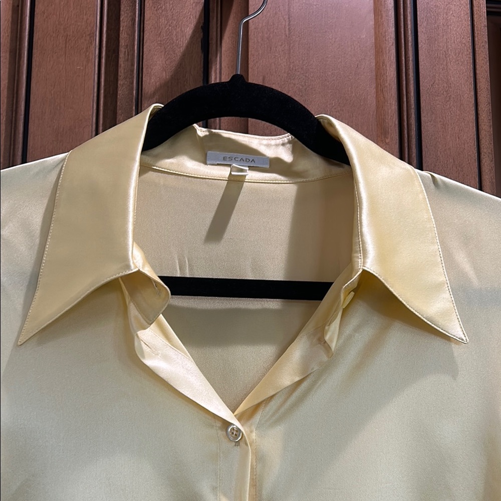 Escada Elegant Yellow Women's Top. Worn once size 46/ L-XL - Picture 4 of 6